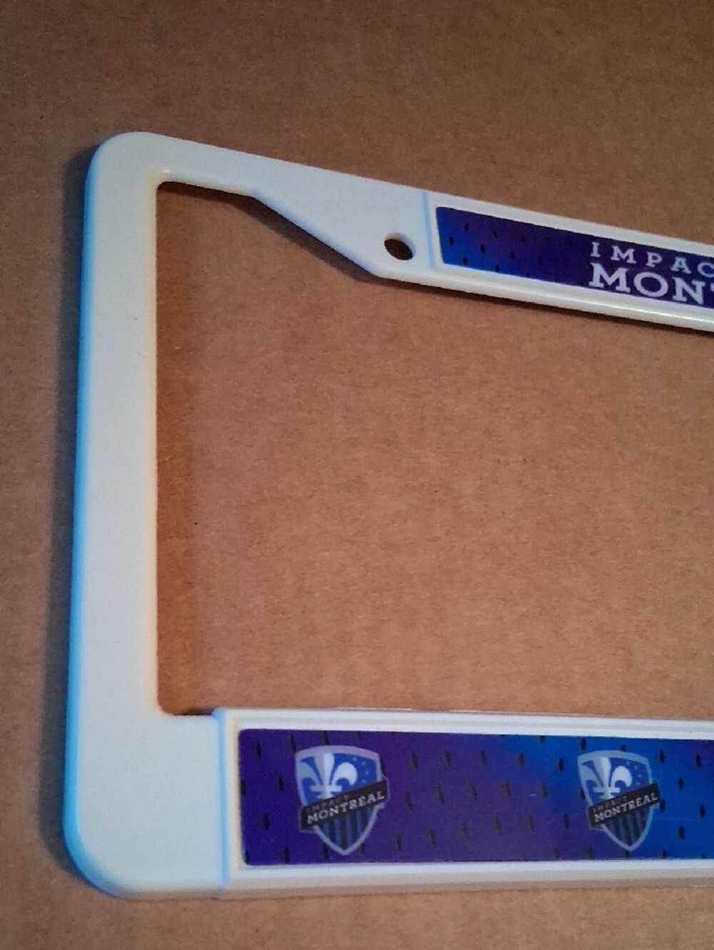License Plate Frame - Blue/White - Picture 3 of 14